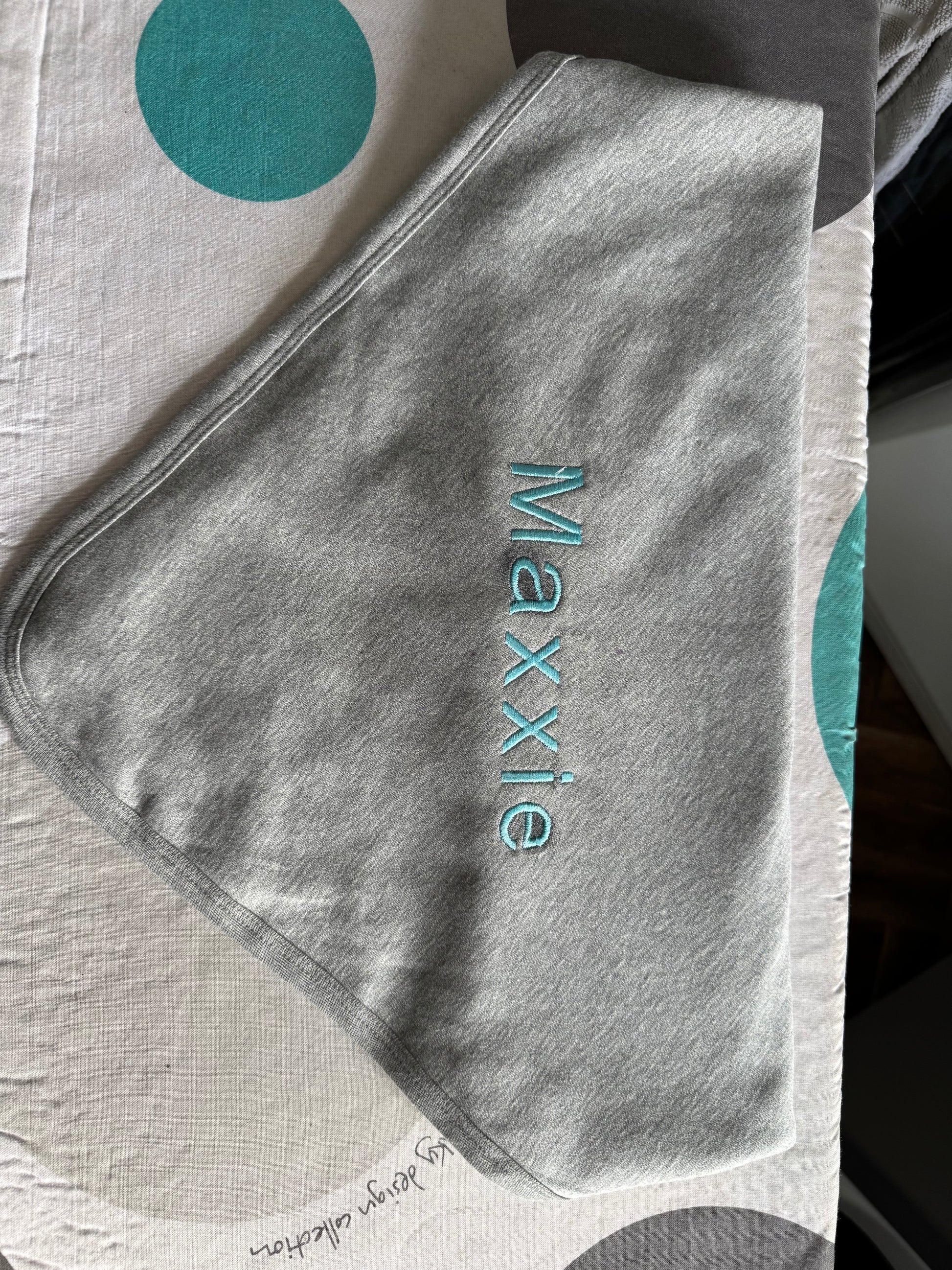 Personalised cotton baby blanket