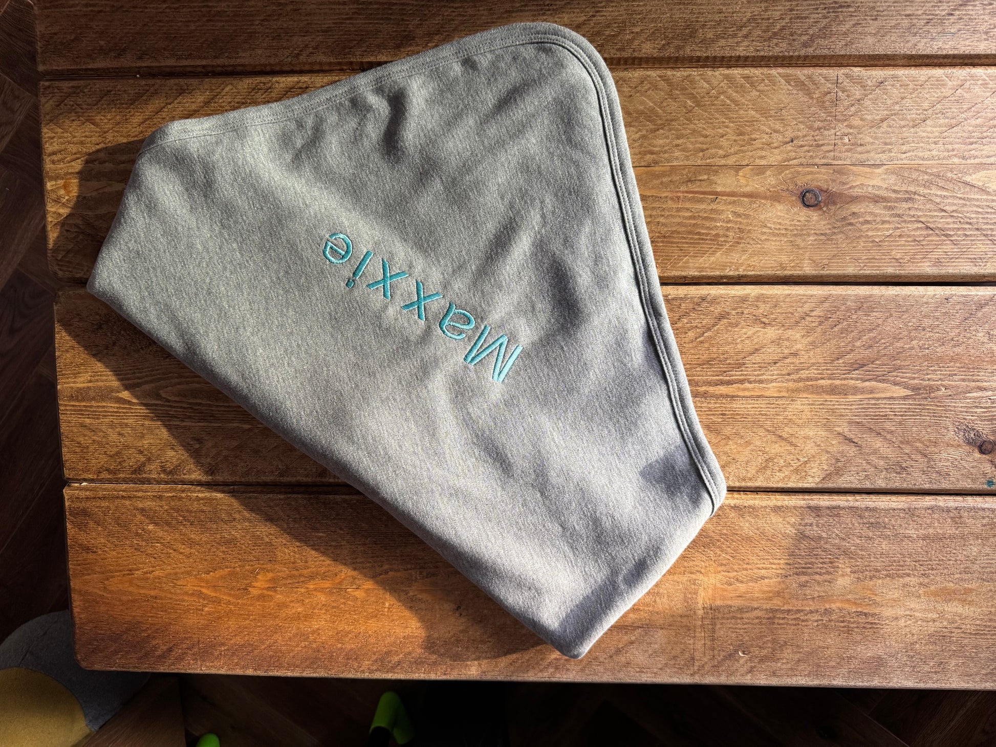 Personalised cotton baby blanket